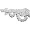Ekena Millwork 7 3/4"W x 3"H x 7/8"P Floral Ribbon Onlay, Left ONL03X07X01FL-L - alternate 1